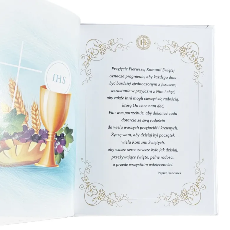 Album na Zdjęcia na Komunię - Pamiątka Pierwszej Komunii Świętej Prezent dla Chłopca Dziewczynki