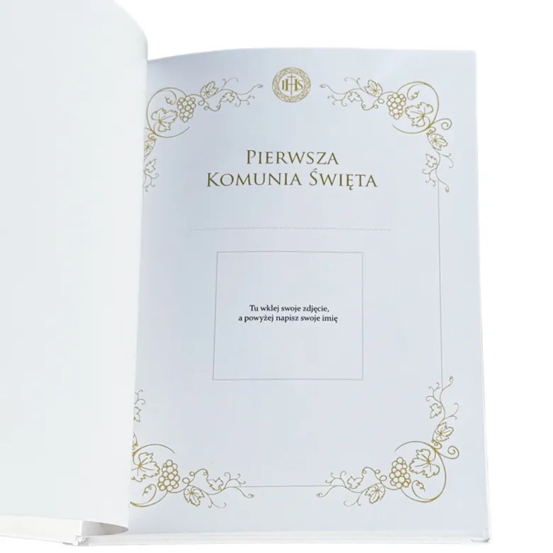 Album na Zdjęcia na Komunię - Pamiątka Pierwszej Komunii Świętej Prezent dla Chłopca Dziewczynki