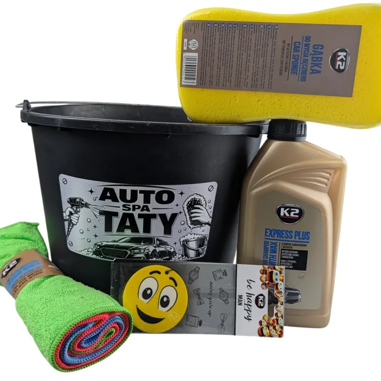 AUTO SPA TATY Zestaw do Mycia Auta w Wiadrze - Prezent na Dzień Ojca Święta Urodziny