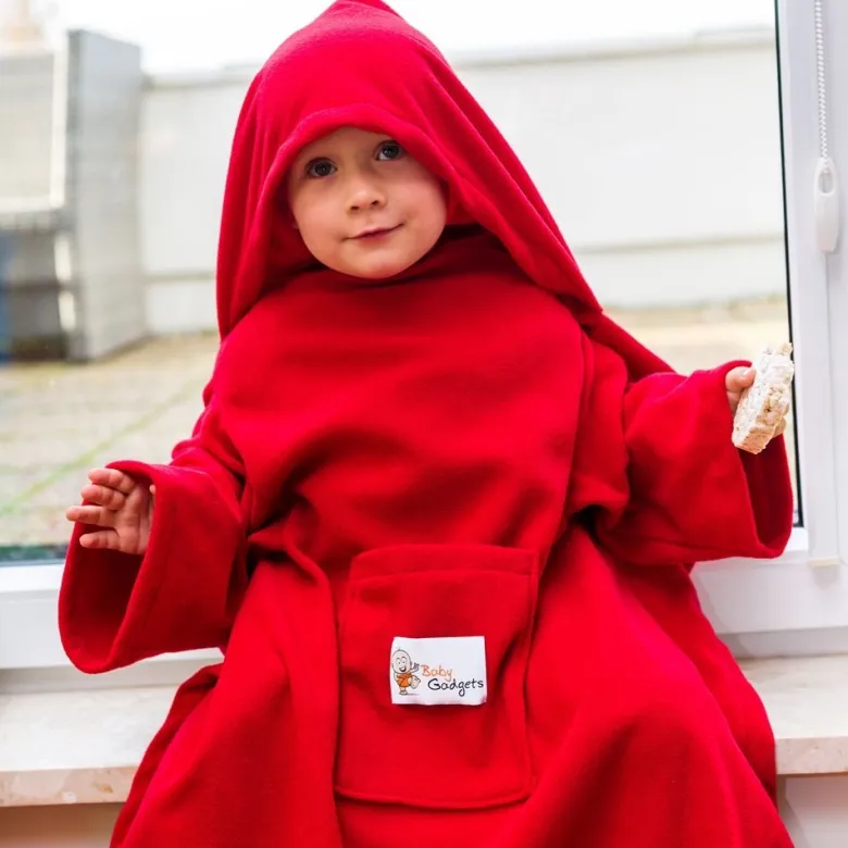 Baby Wrapi Active - Kocyk z rękawami - Czerwony