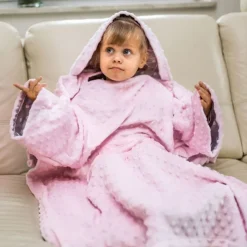 Baby Wrapi - Kocyk z rękawami - Różowy