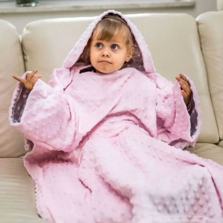 Baby Wrapi - Kocyk z rękawami - Różowy