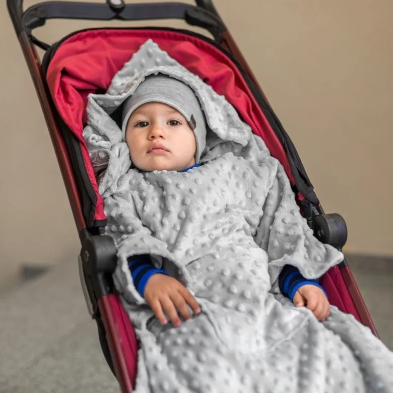 Baby Wrapi - Kocyk z rękawami - Szary