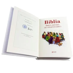 Biblia na Komunię w Pudełku z Grawerem - Pamiątka Pierwszej Komunii Świętej dla Chłopca Dziewczynki Prezent na Komunię
