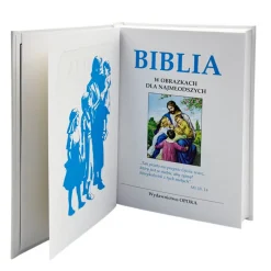 Biblia na Komunię z Życzeniami + Dodatki - Pamiątka Pierwszej Komunii Świętej Prezent na Komunię dla Chłopca Dziewczynki