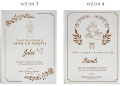 Biblia w drewnianym pudełku Prezent na Komunię - Pamiątka Pierwszej Komunii Świętej