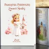 Biblia w Drewnianym Pudełku z Życzeniami - Prezent na Komunię Świętą Pamiątka Pierwszej Komunii Świętej