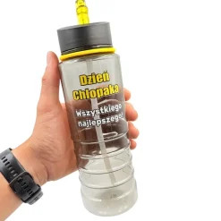 Bidon na Wodę ze Słomką 750 ml z Nadrukiem - prezent na Dzień Chłopaka Szkoła Przedszkole