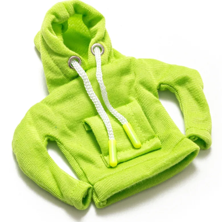 Bluza z kapturem na gałkę biegów - NEONOWO ZIELONA