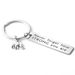 Brelok słonik - NEVER FORGET HOW STRONG YOU ARE