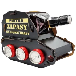 Czołg na whisky z grawerem, stojak na alkohol