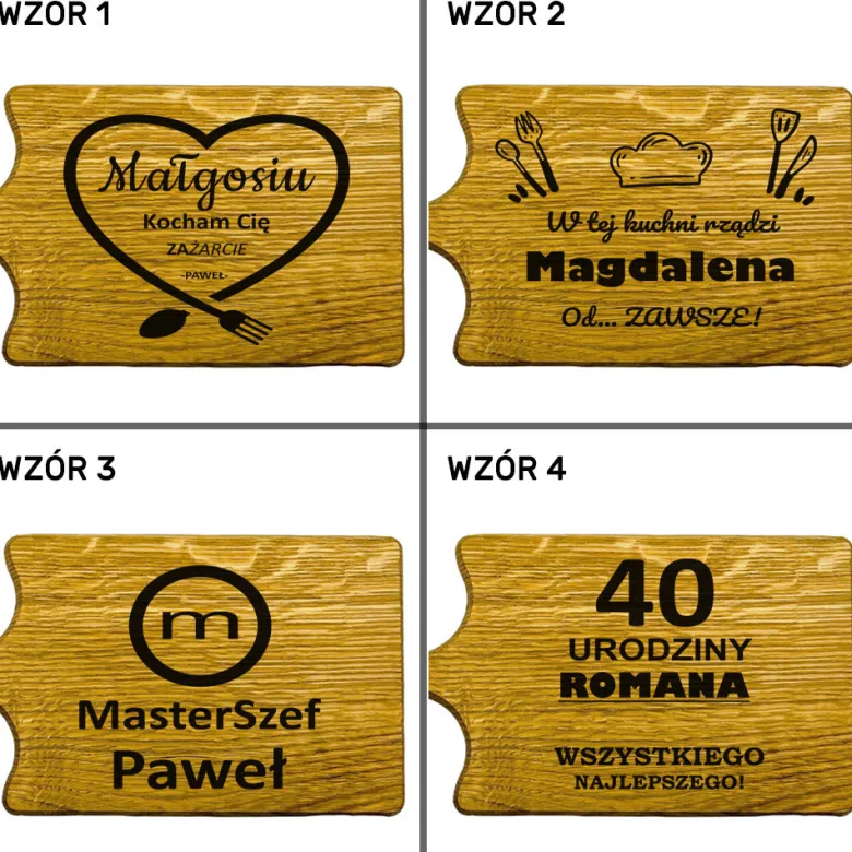 Dębowa Deska do Krojenia z grawerem - prezent dla mamy babci żony na Święta Urodziny