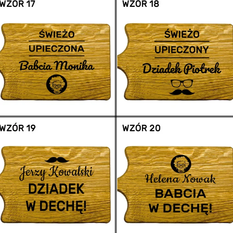 Dębowa Deska do Krojenia z grawerem - prezent dla mamy babci żony na Święta Urodziny