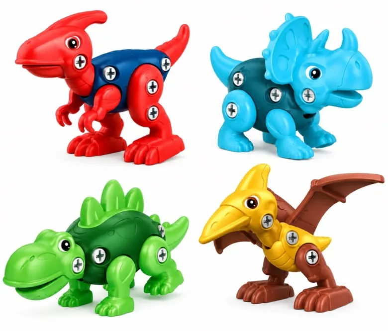 Dinozaury do Skręcania 2szt. + Życzenia - Prezent na Dzień Chłopaka do Przedszkola Szkoły