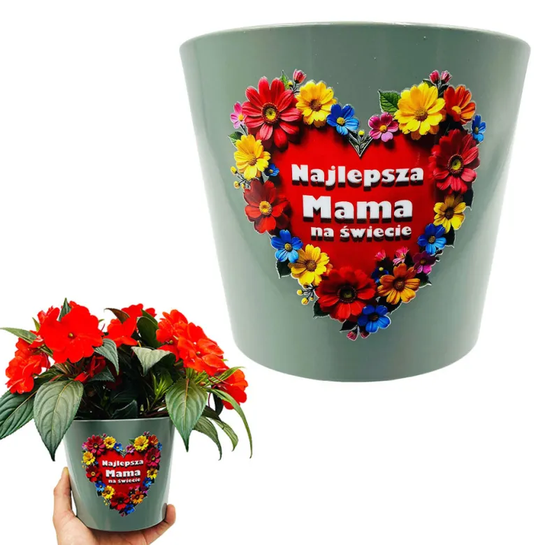 Doniczka Ceramiczna dla Mamy - Prezent na Dzień Mamy Matki Urodziny Święta