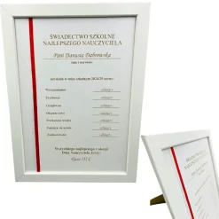 Drewniane Świadectwo dla Nauczyciela Wychowawcy - prezent na Dzień Nauczyciela