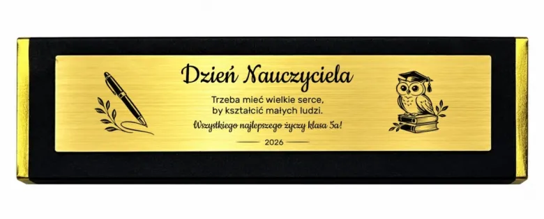 Długopis + Pióro w Ozdobnym Pudełku z Grawerem - Prezent na Dzień Nauczyciela dla Wychowawcy Nauczyciela