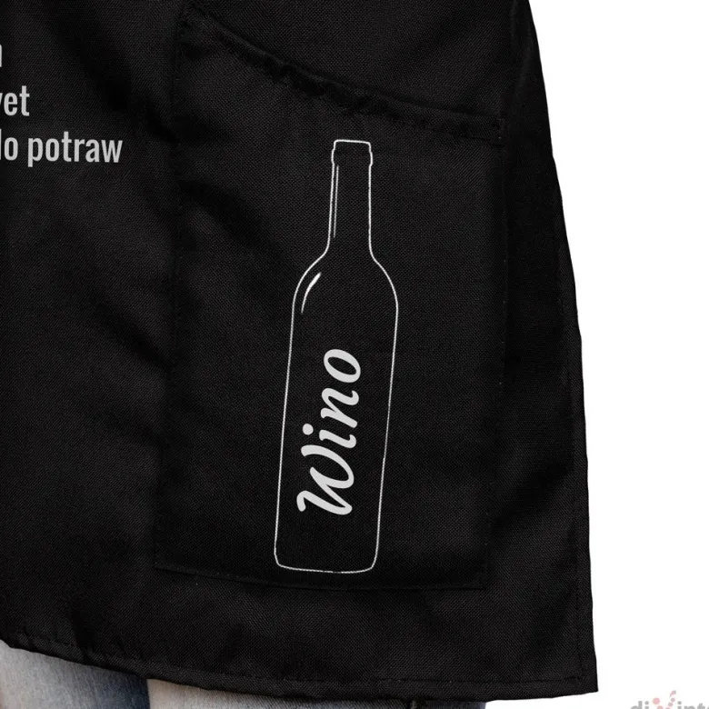 Fartuszek dla gotującej kobiety - "W kuchni używam wina"