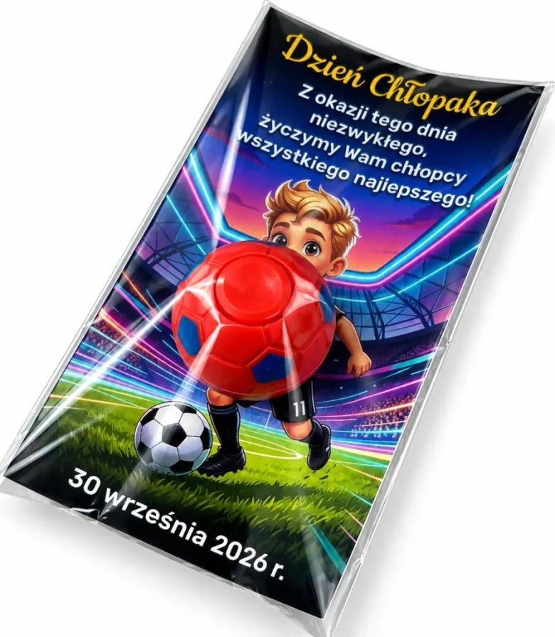 Fidget Spinner Piłka + Życzenia - prezent na Dzień Chłopaka szkoła przedszkole