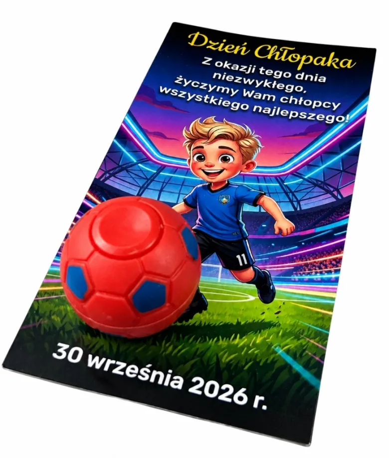 Fidget Spinner Piłka + Życzenia - prezent na Dzień Chłopaka szkoła przedszkole