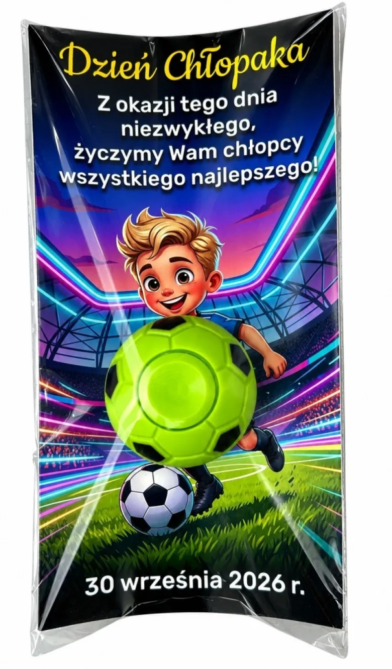 Fidget Spinner Piłka + Życzenia - prezent na Dzień Chłopaka szkoła przedszkole