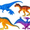 Figurki Dinozaurów 4 szt. + Życzenia - Prezent na Dzień Chłopaka do Przedszkola Szkoły