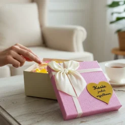 Flower Box Mydlane Róże z Grawerem - Prezent na Walentynki dla Żony Niej Dziewczyny