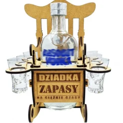 Fotel Bujany dla Dziadka na butelkę + kieliszki