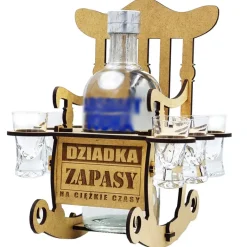 Fotel Bujany dla Dziadka na butelkę + kieliszki