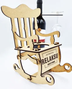 Fotel Bujany na Wino z grawerem + kieliszki
