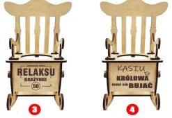 Fotel Bujany na Wino z grawerem + kieliszki
