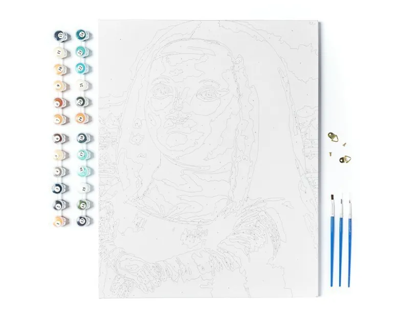 Gruba Mona Lisa - zestaw do malowania po cyferkach
