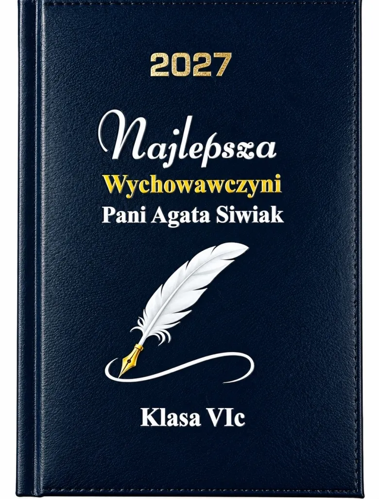 Kalendarz dla Wychowawcy Nauczyciela Granatowy - Prezent Upominek na Dzień Nauczyciela