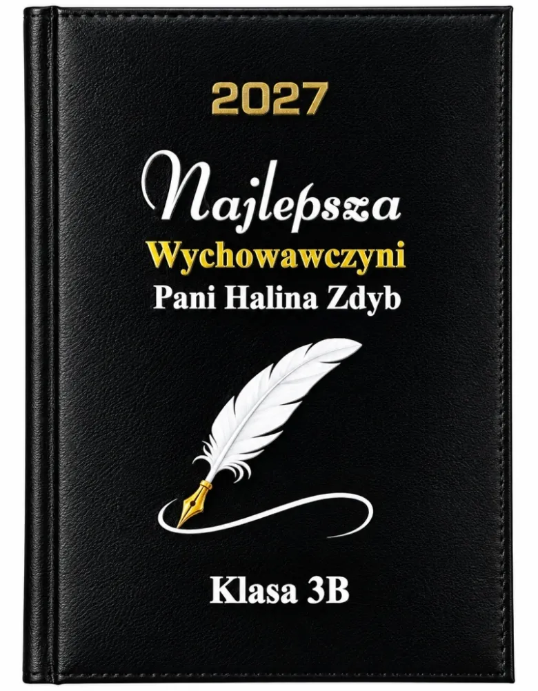 Kalendarz dla Wychowawcy Nauczyciela Czarny - Prezent Upominek na Dzień Nauczyciela