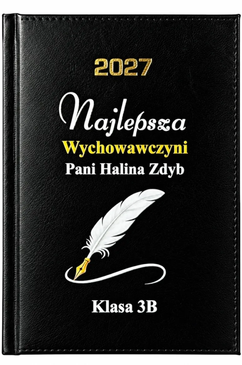 Kalendarz dla Wychowawcy Nauczyciela Czarny - Prezent Upominek na Dzień Nauczyciela