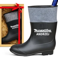 Kalosz MaszLitra - Śmieszny Prezent dla Rolnika Ogrodnika Budowlańca na Urodziny Święta Gumiak Gumofilc