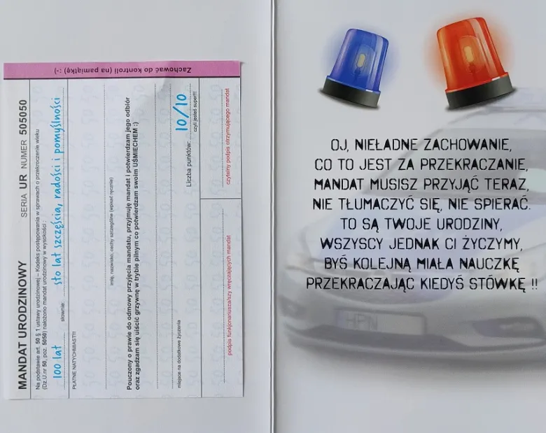 Kartka na urodziny Z MANDATEM dla faceta