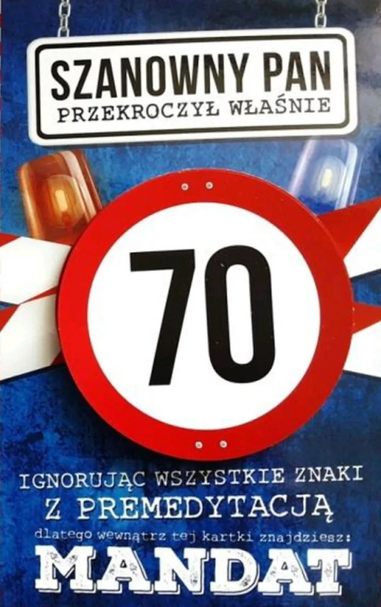 Kartka na urodziny Z MANDATEM dla faceta