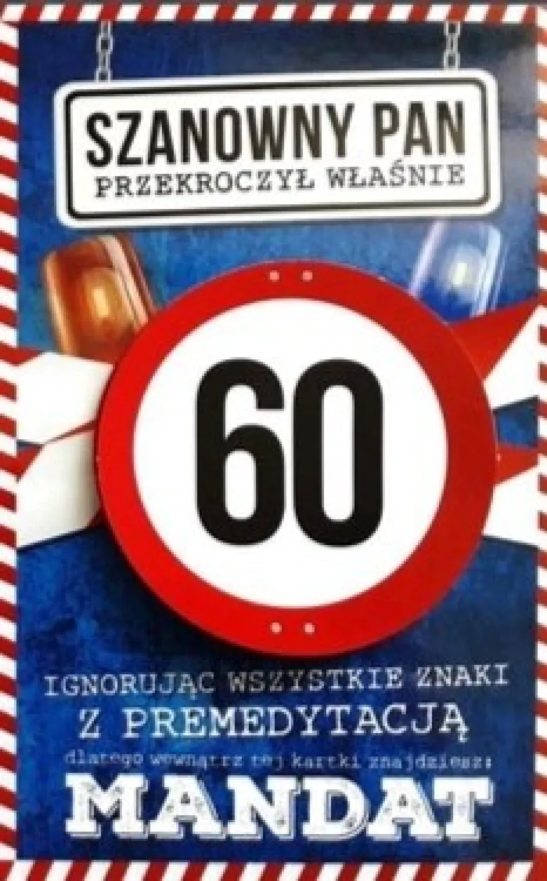 Kartka na urodziny Z MANDATEM dla faceta