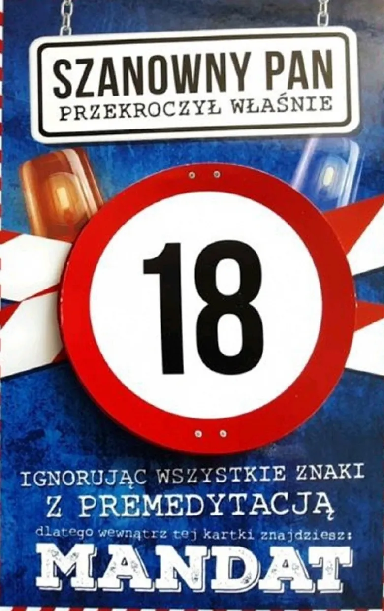 Kartka na urodziny Z MANDATEM dla faceta