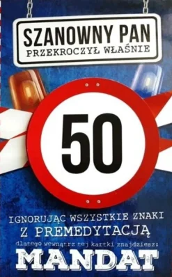 Kartka na urodziny Z MANDATEM dla faceta
