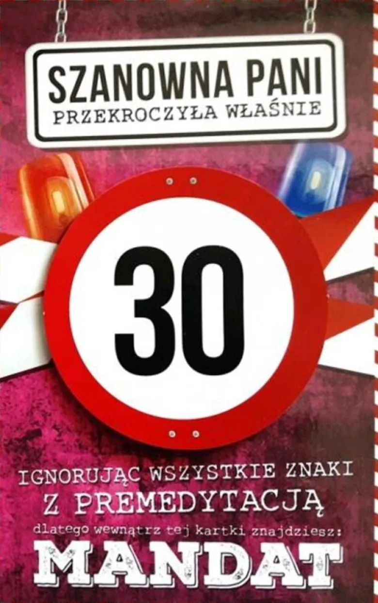 Kartka na urodziny Z MANDATEM dla kobiety