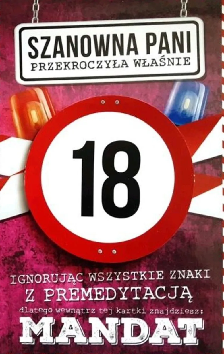 Kartka na urodziny Z MANDATEM dla kobiety