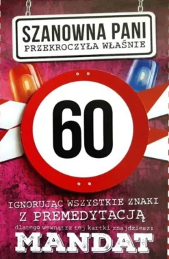 Kartka na urodziny Z MANDATEM dla kobiety