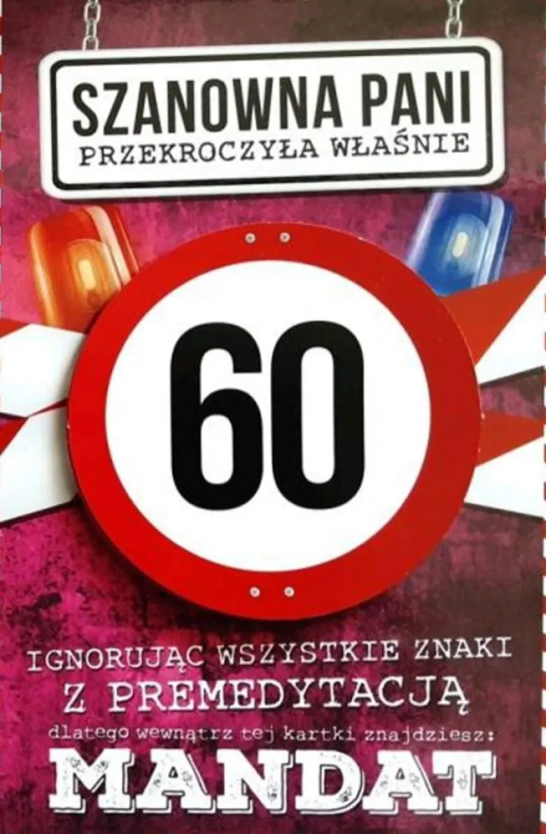 Kartka na urodziny Z MANDATEM dla kobiety