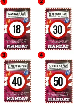 Kartka na urodziny Z MANDATEM dla kobiety