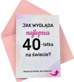 Kartka Urodzinowa z Lustrem - Prezent na 18 40 50 60 Urodziny dla Kobiety Dziewczyny Przyjaciółki
