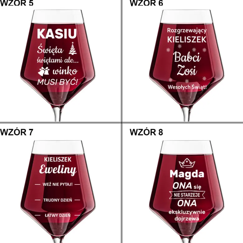 Kieliszek do wina KROSNO - prezent na Święta dla mamy dziewczyny żony