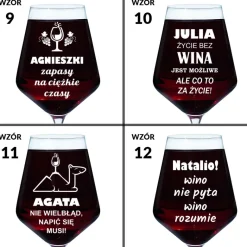 Kieliszek do wina z grawerem KROSNO - prezent dziewczyny żony