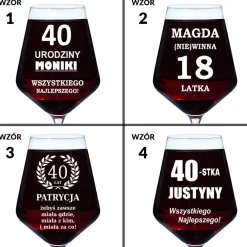 Kieliszek do wina z grawerem KROSNO - prezent dziewczyny żony